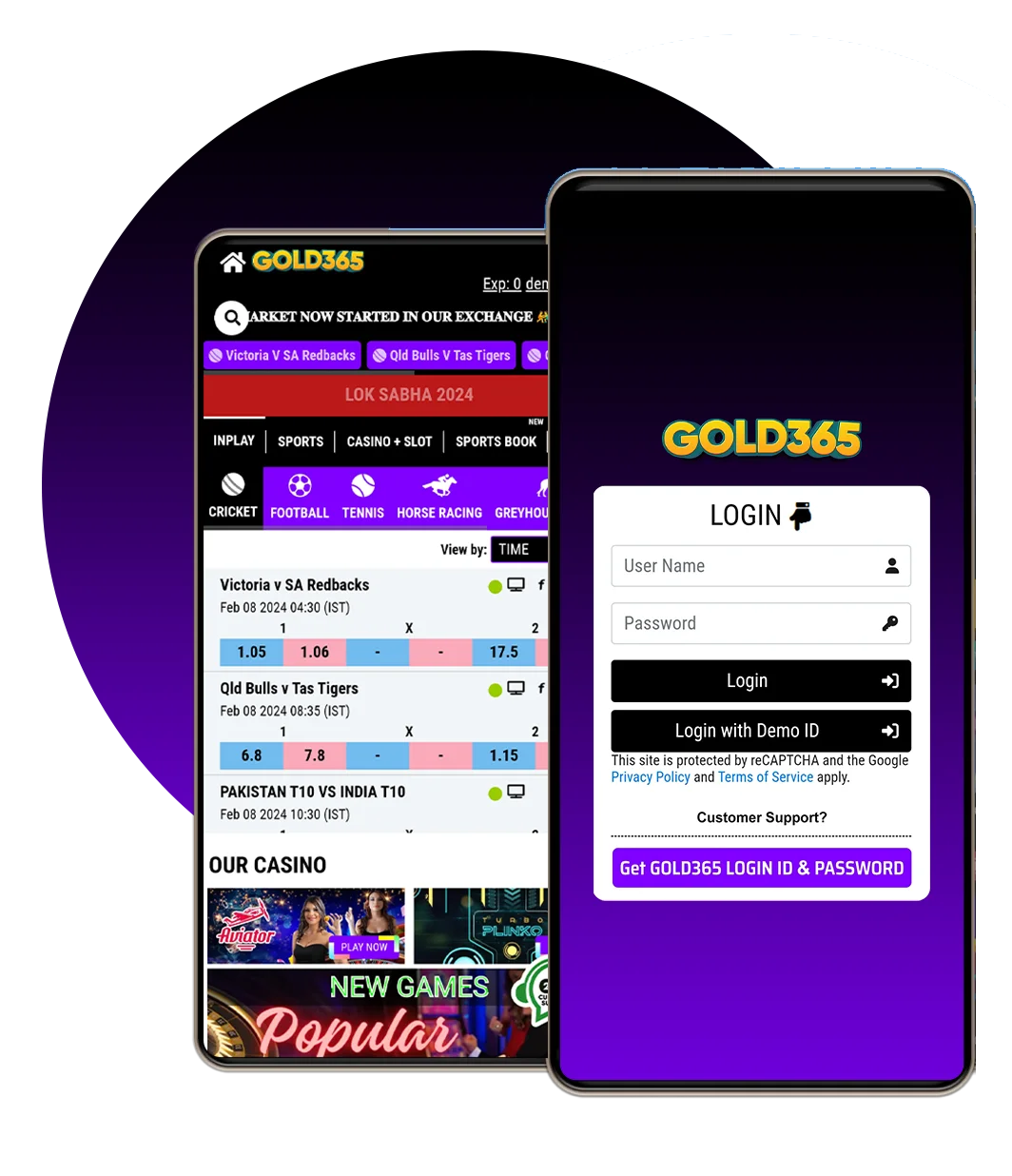 Gold365 App APK Betting Account Registration