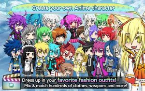  Make your ain anime styled characters in addition to clothes them upward inward your near loved mold outfits Gacha Studio (Anime Dress Up) MOD APK Unlimited Money